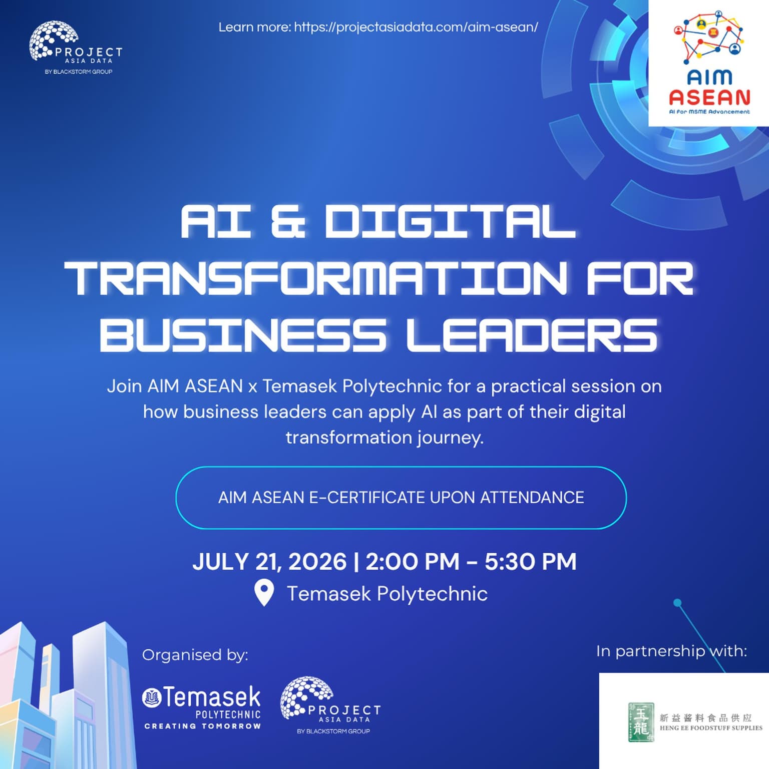 AI & Digital Transformation for Business Leaders - AIM ASEAN Certification x Temasek Polytechnic