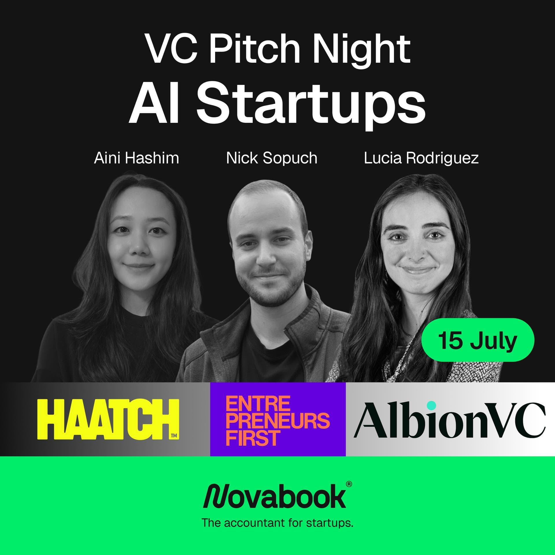 AI Pitch Night with Haatch, EF & AlbionVC