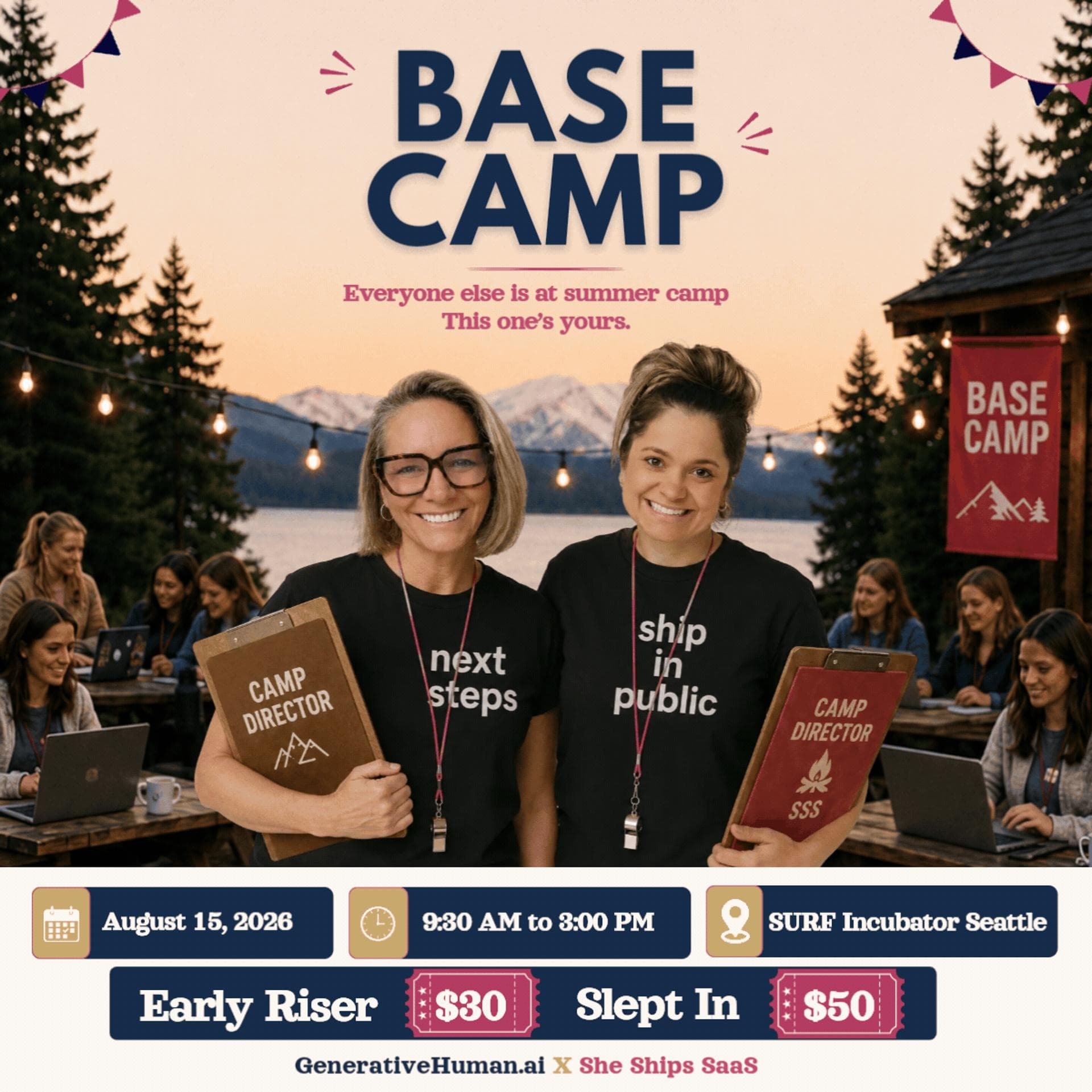 Base Camp: ⛺️ Everyone else is at summer camp. This one’s yours.