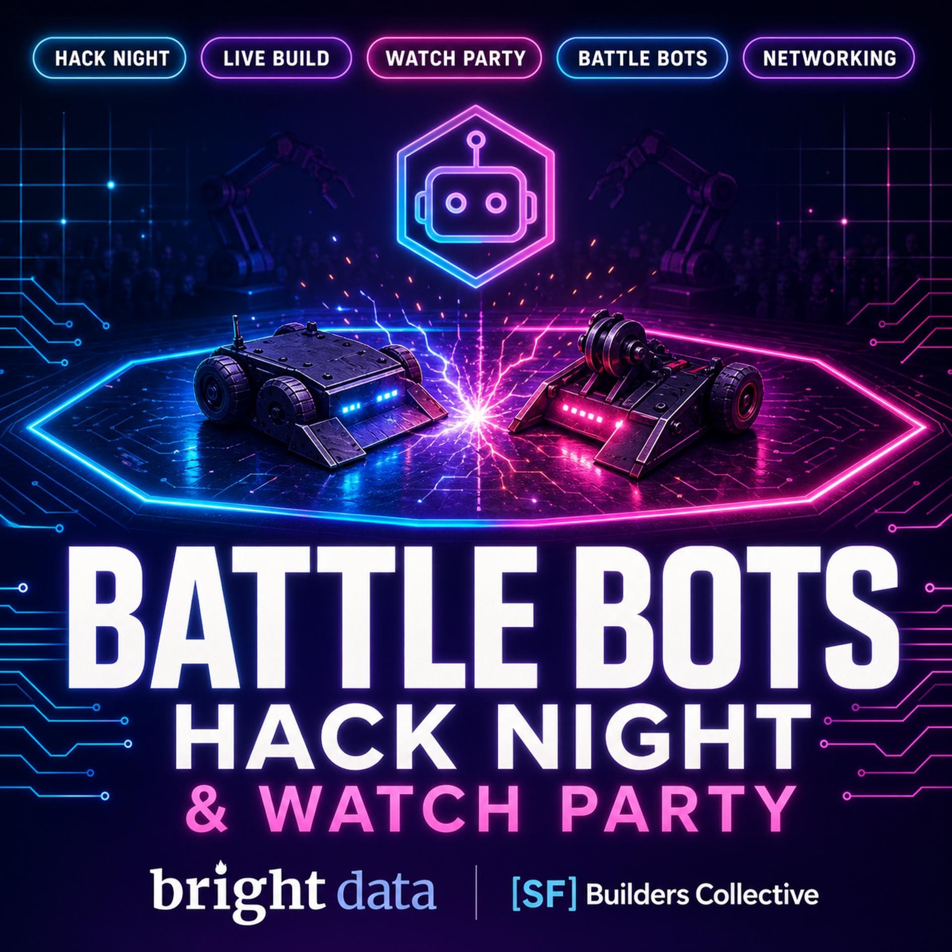 Battle Bots Hack Night & Watch Party