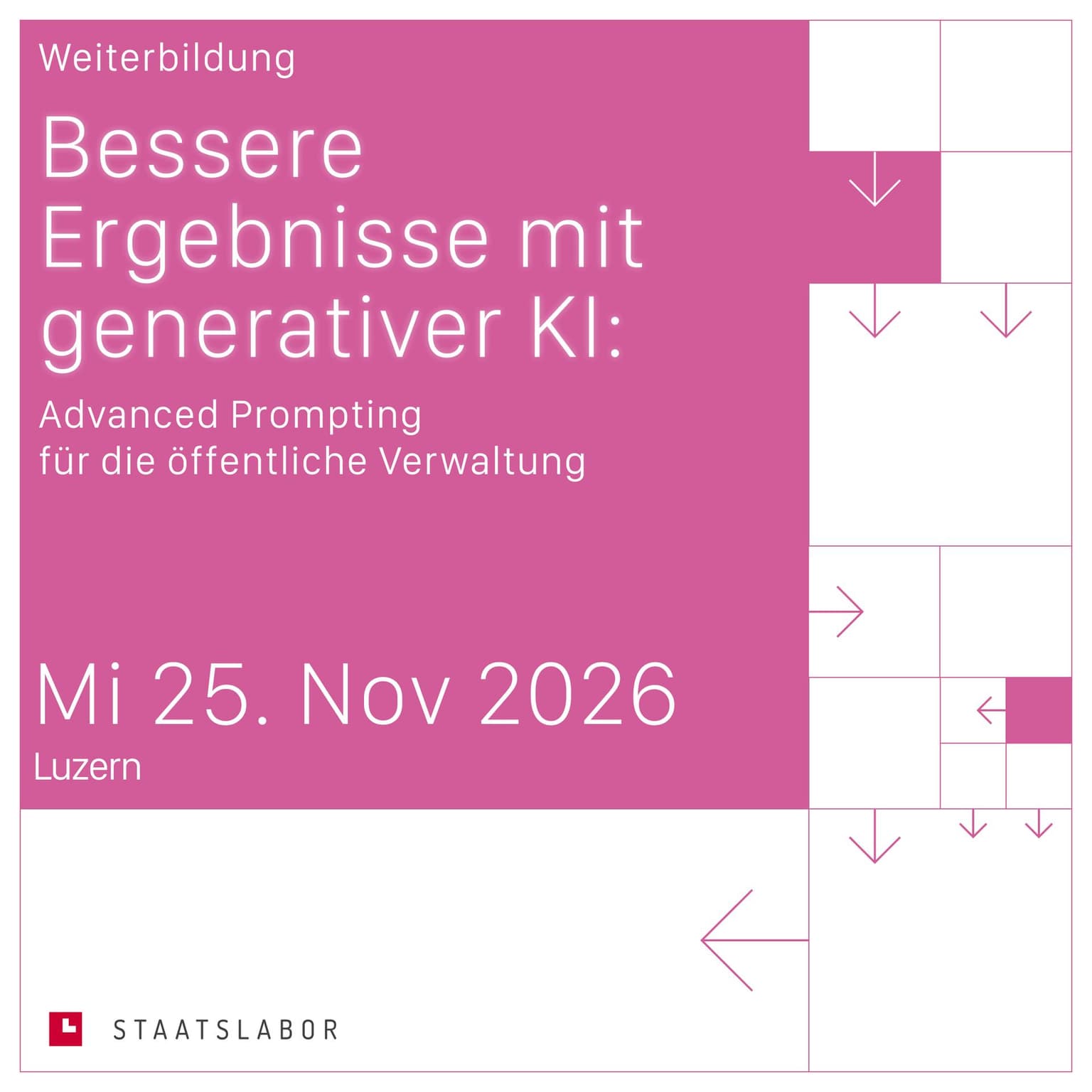 Bessere Ergebnisse mit generativer KI: Advanced Prompting für die öffentliche Verwaltung (ausgebucht)