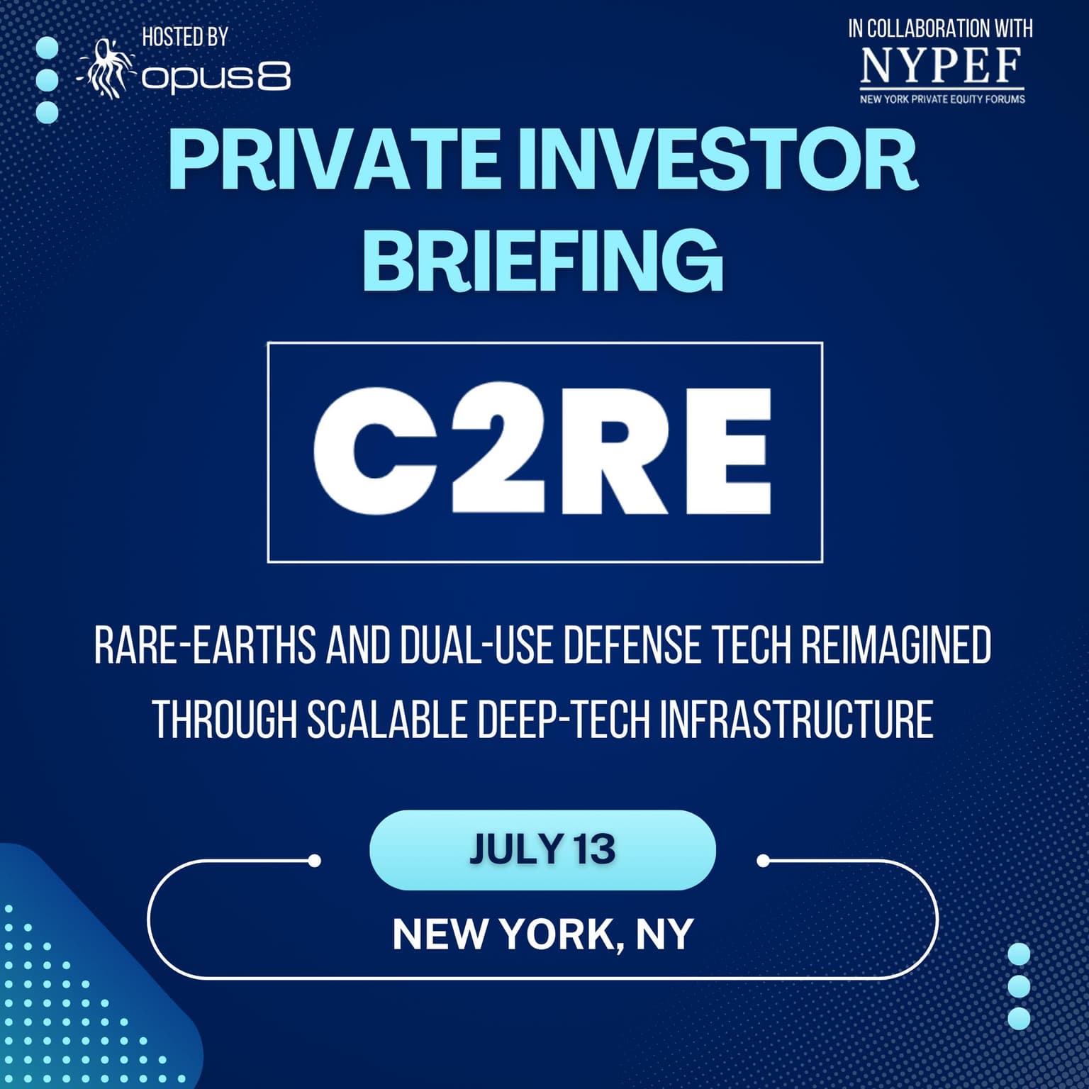 C2RE Private Investor Briefing - NYC