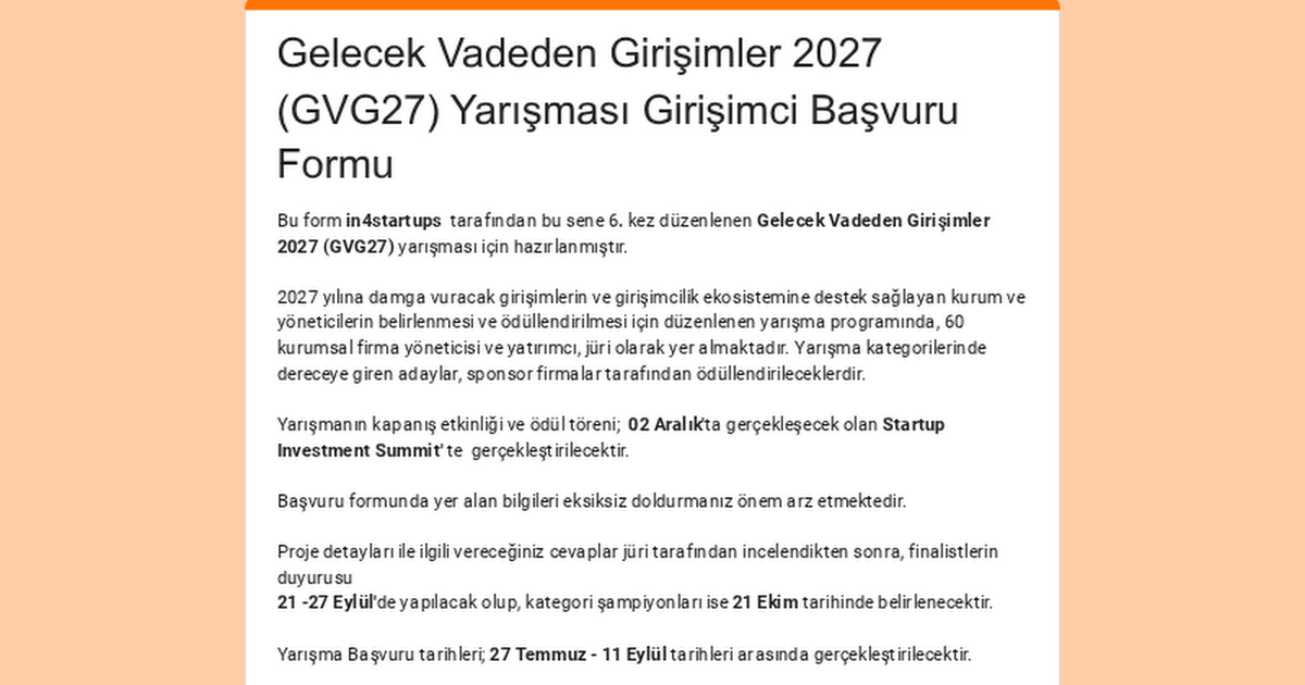 Gelecek Vadeden Girişimler