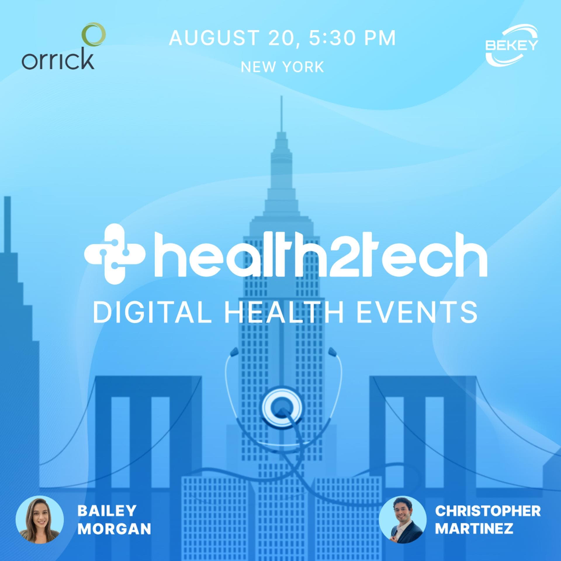 Health2Tech NYC, August 20 2026