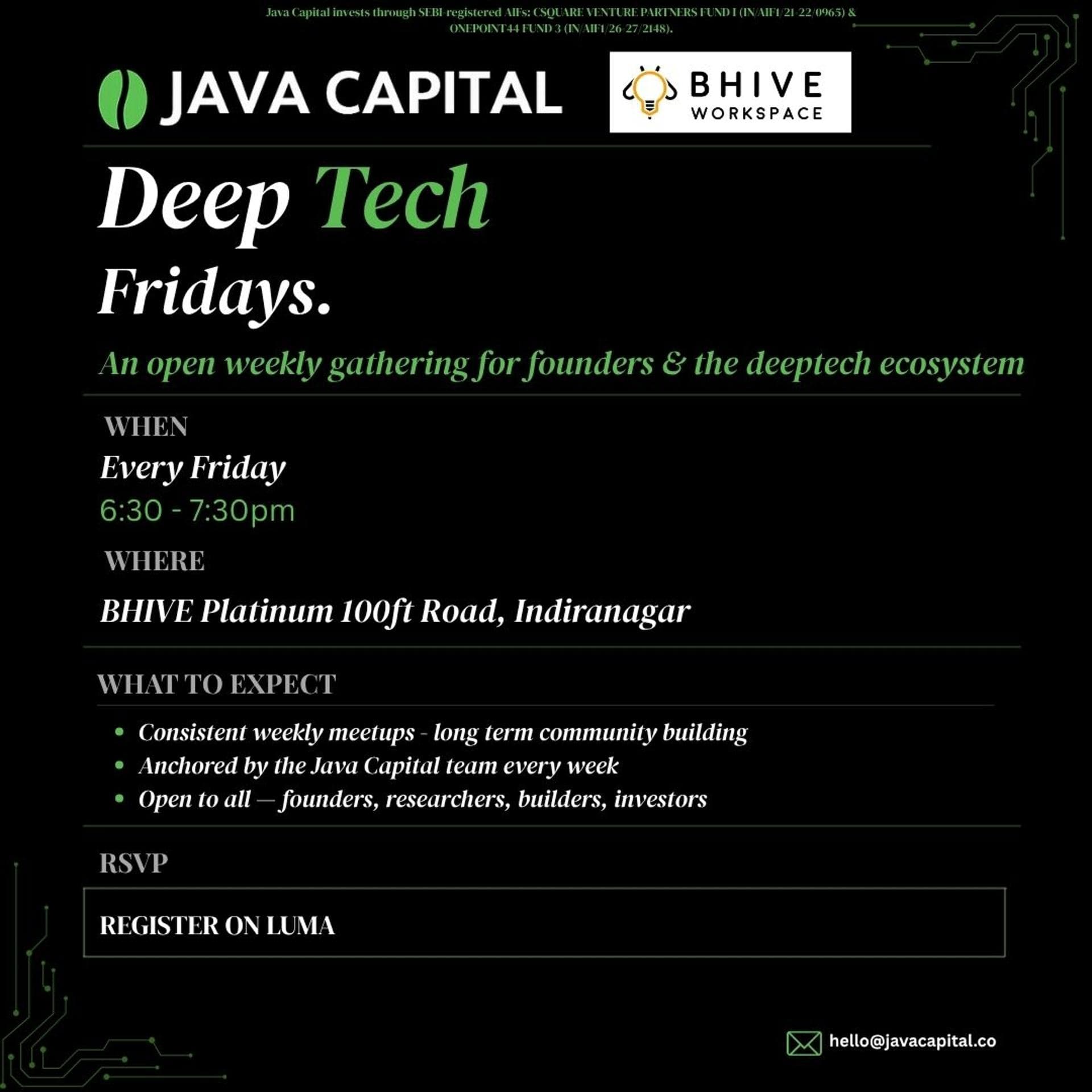 Java Capital Deep Tech Fridays