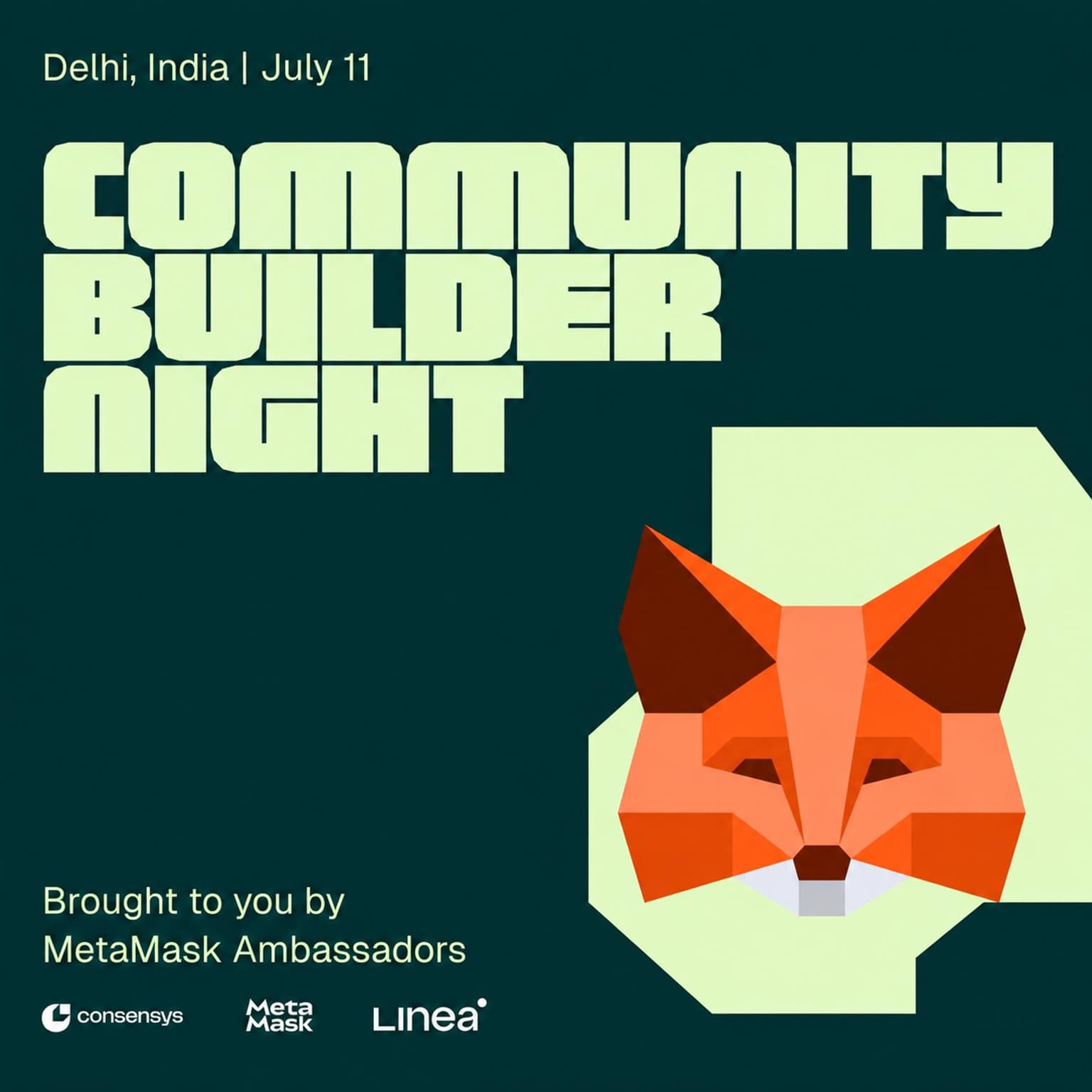 MetaMask Community Builder Night Delhi, India Edition