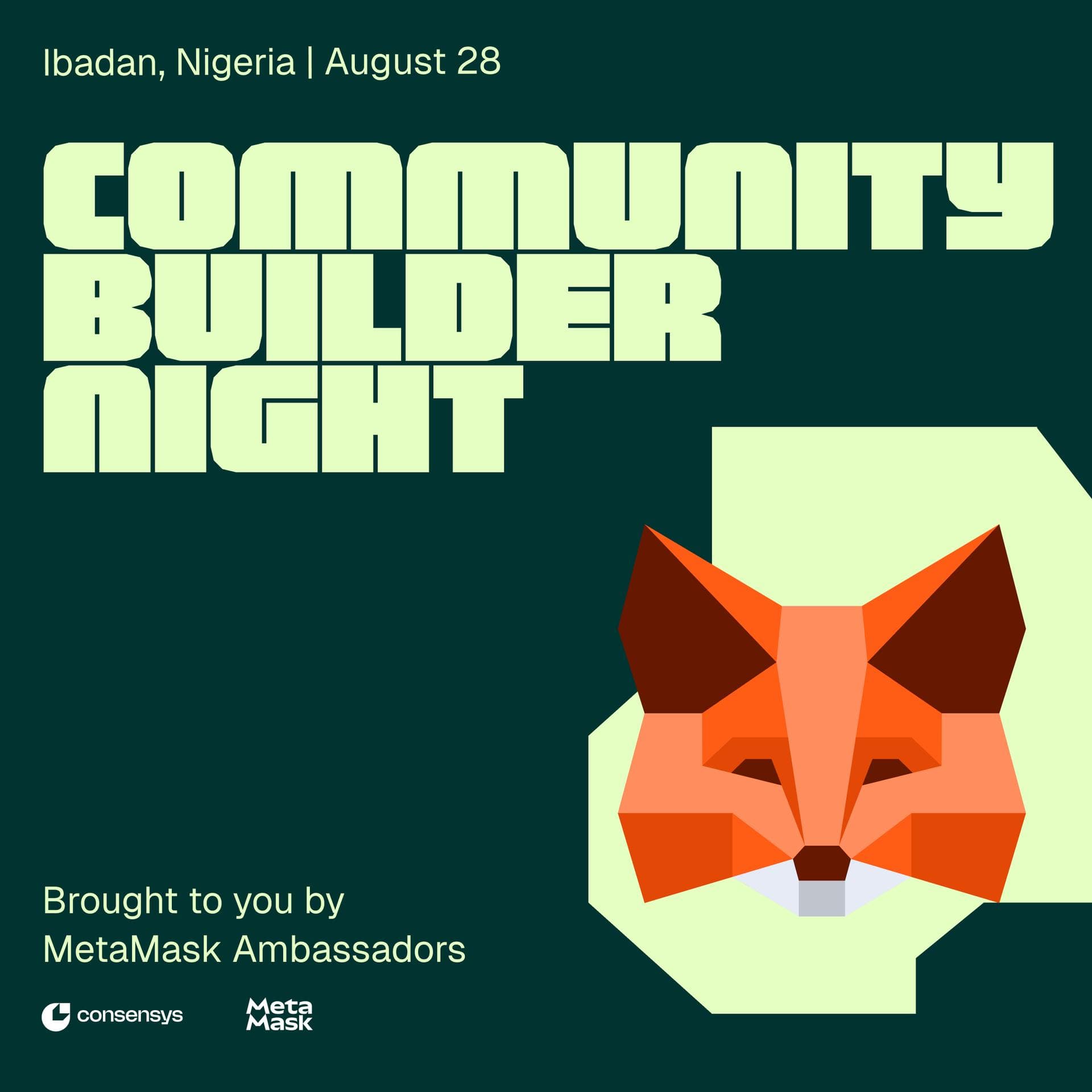 MetaMask Community Builder Night Ibadan, Nigeria Edition