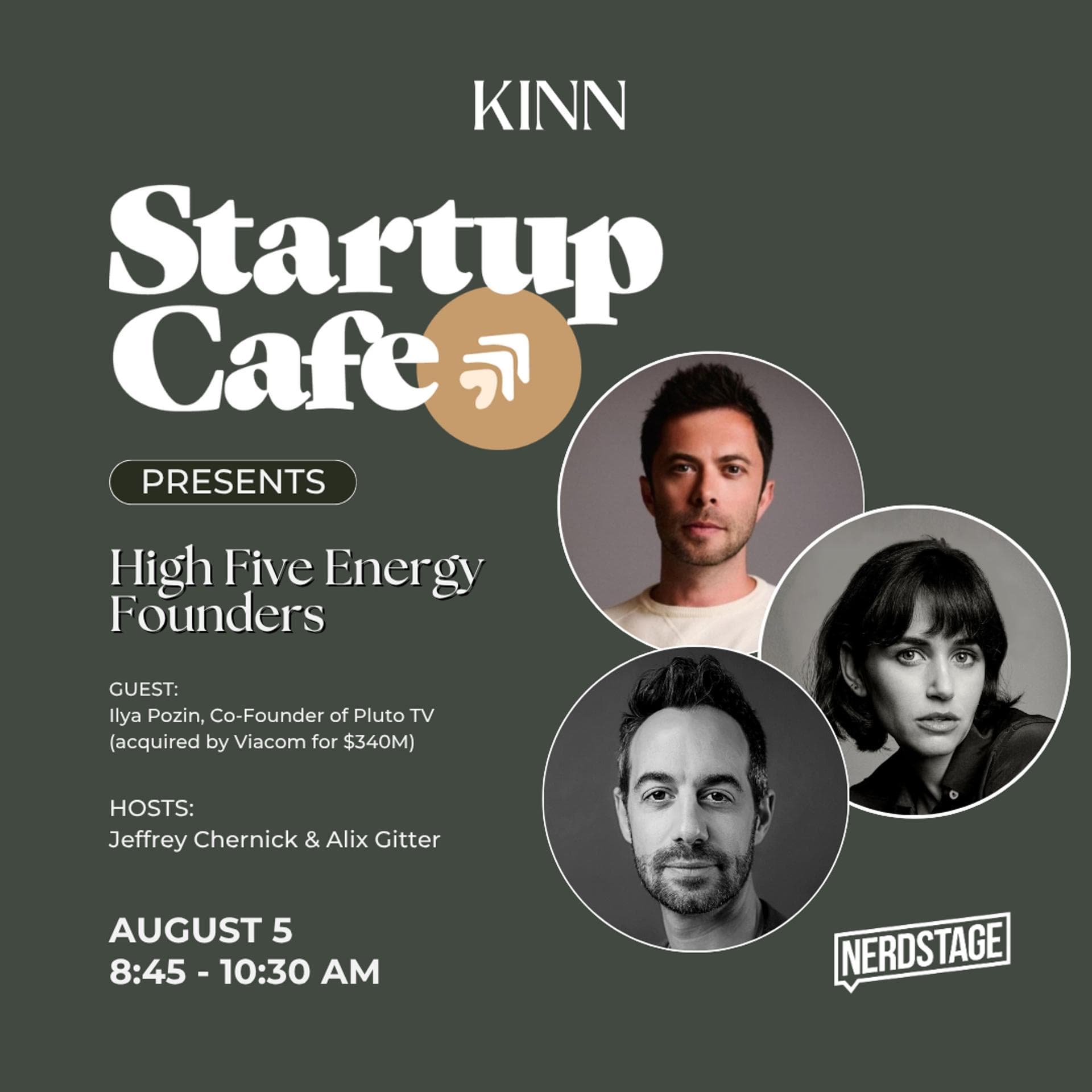 Startup Cafe: H5E Founders with Ilya Pozin (Pluto TV, $340M Exit)