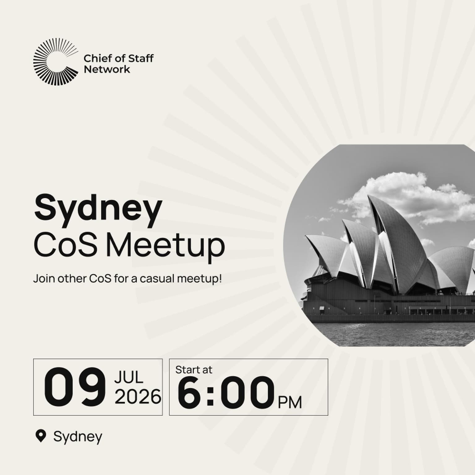 Sydney CoS Networking Event (09/07)